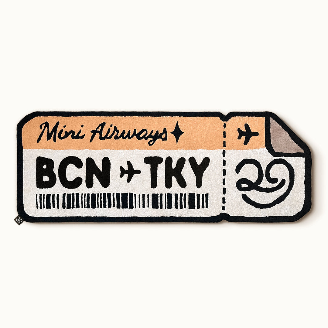 Maxi Tapis: Billet d'Avion Personnalisé