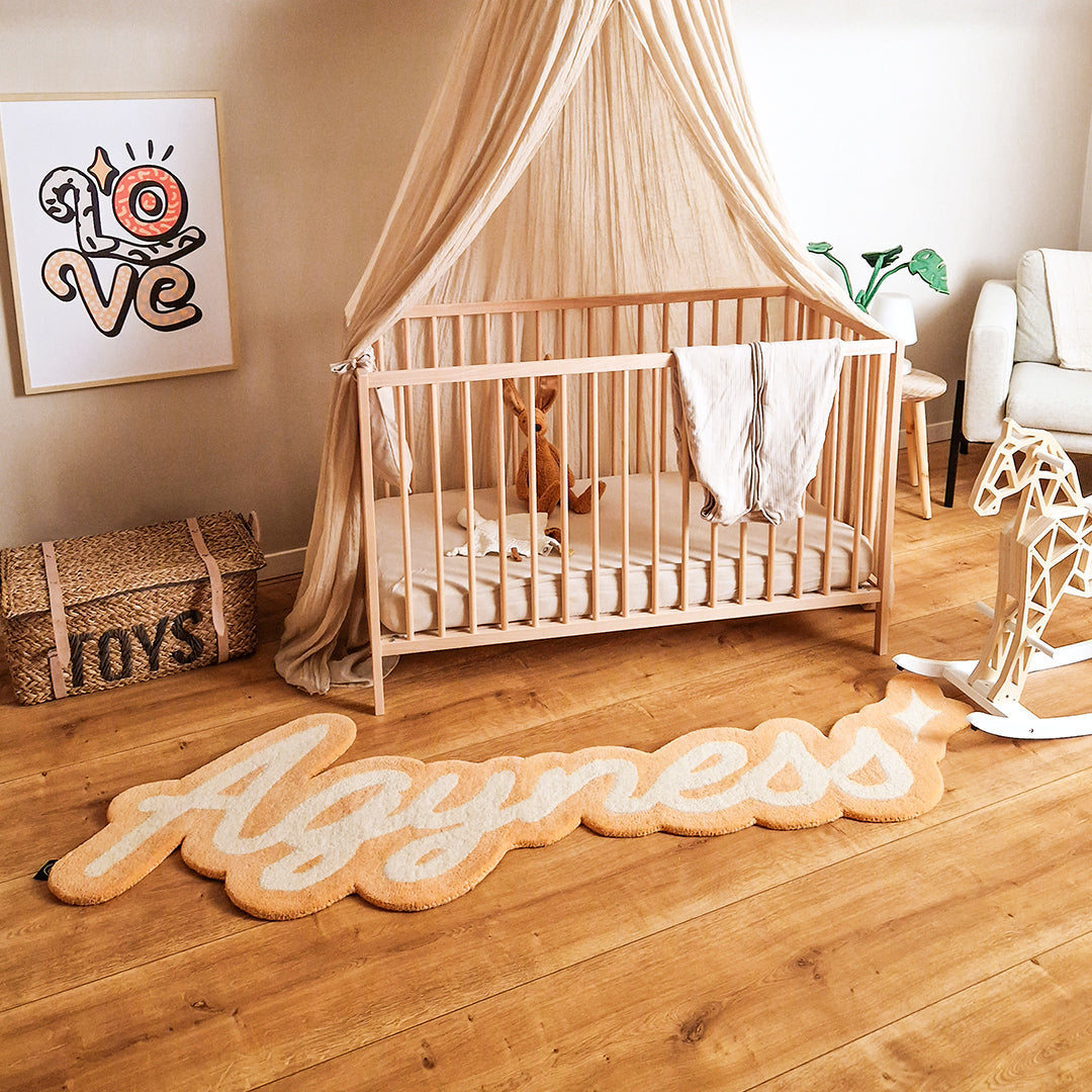 Maxi Rug: Custom Name apricot