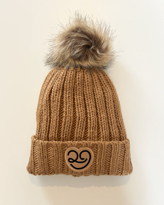 Bonnet adulte - Pompon Camel